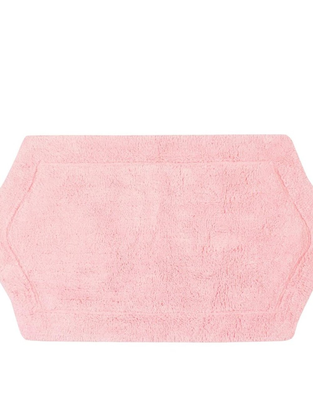 NWT Home Weavers Tufted Cotton Bath Rug Mat with Non-Slip Backing Pink 24x40